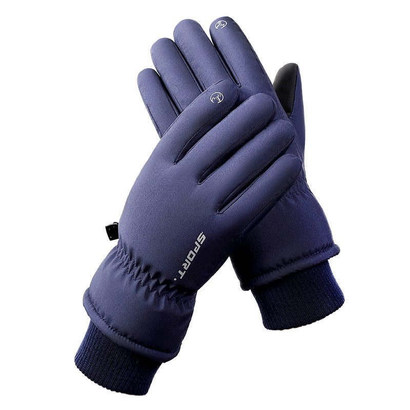 Winter New Ski Gloves Men Men Outdoor Cycling Touchscreen Warm Fleece Padded Gloves Waterproof Non-slip