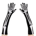 Halloween skeleton double-sided printed long ghost gloves cospaly performance props whole gu skeleton ghost gloves