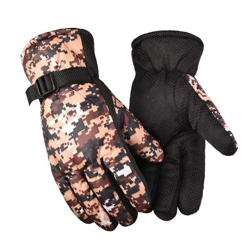 Warm Gloves Wholesale Men Winter Ski Fleece Thickened Electric Outdoor Sports Motorcycle Gloves Floor Supply